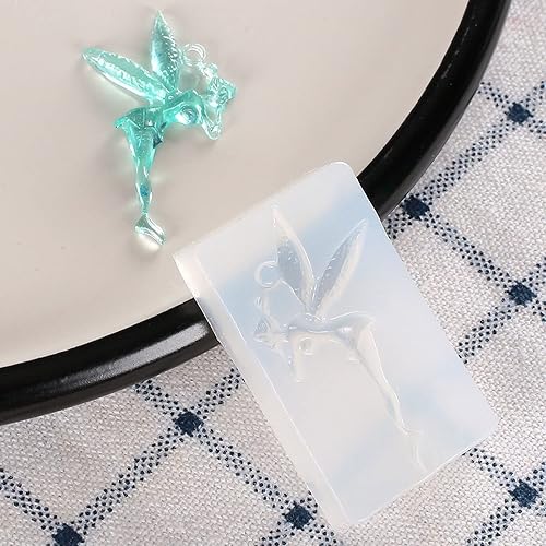 Miniatura 7 de appuivbt 5 moldes de resina de hada de ángel moldes de silicona para colgantes de resina epoxi moldes de fundición para collares joyas manualidades