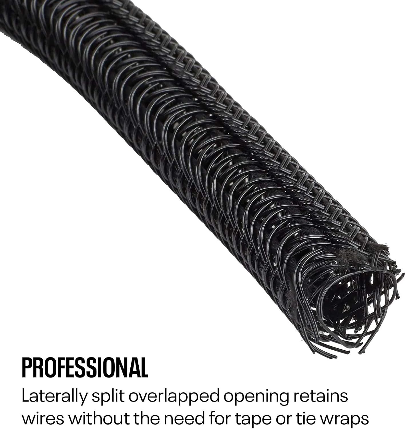 Speedway Motors Muscle Split Braided Nylon Wire Harness Wrap Kit, Expandable Protective Wire Loom Sleeve for Automotive Wiring, Heat and Abrasion Resistant Cable Management