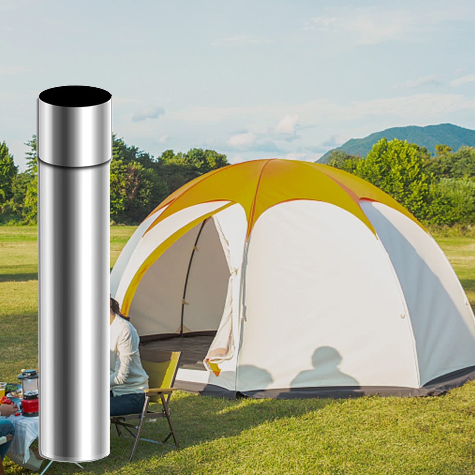 EXTRWORY Auspuffrohr Für Warmwasserbereiter – Edelstahl, 90° Bogen, 6 Cm X 50 Cm