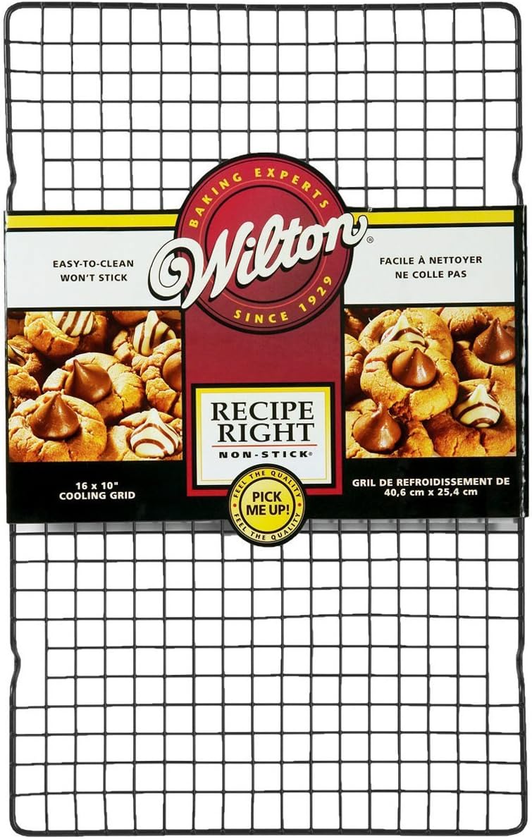 Wilton Recipe Right 16 Inch x 10 Inch Non-Stick Cooling Grid, Black