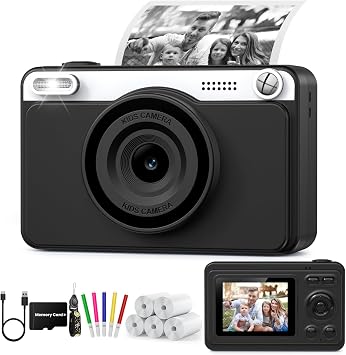 GREENKINDER Kids Camera Instant Print 2.4" Screen, 1080P Digital Camera Toy