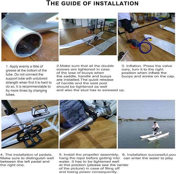 Water Bikes, Inflatable Kayak Bikeboat for Lake, Water Sports Touring Kayaks Sea Pedal Bicycle Boat for Sport Fun Fishing