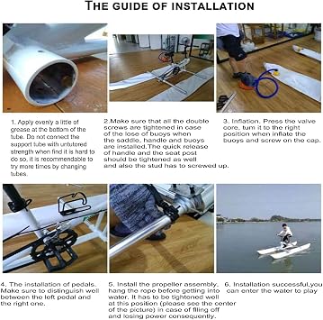Water Bikes, Inflatable Kayak Bikeboat for Lake, Water Sports Touring Kayaks Sea Pedal Bicycle Boat for Sport Fun Fishing