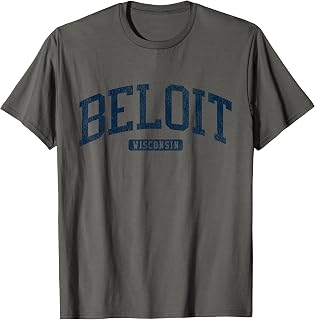 Beloit Wisconsin WI College University Style Blue T-Shirt