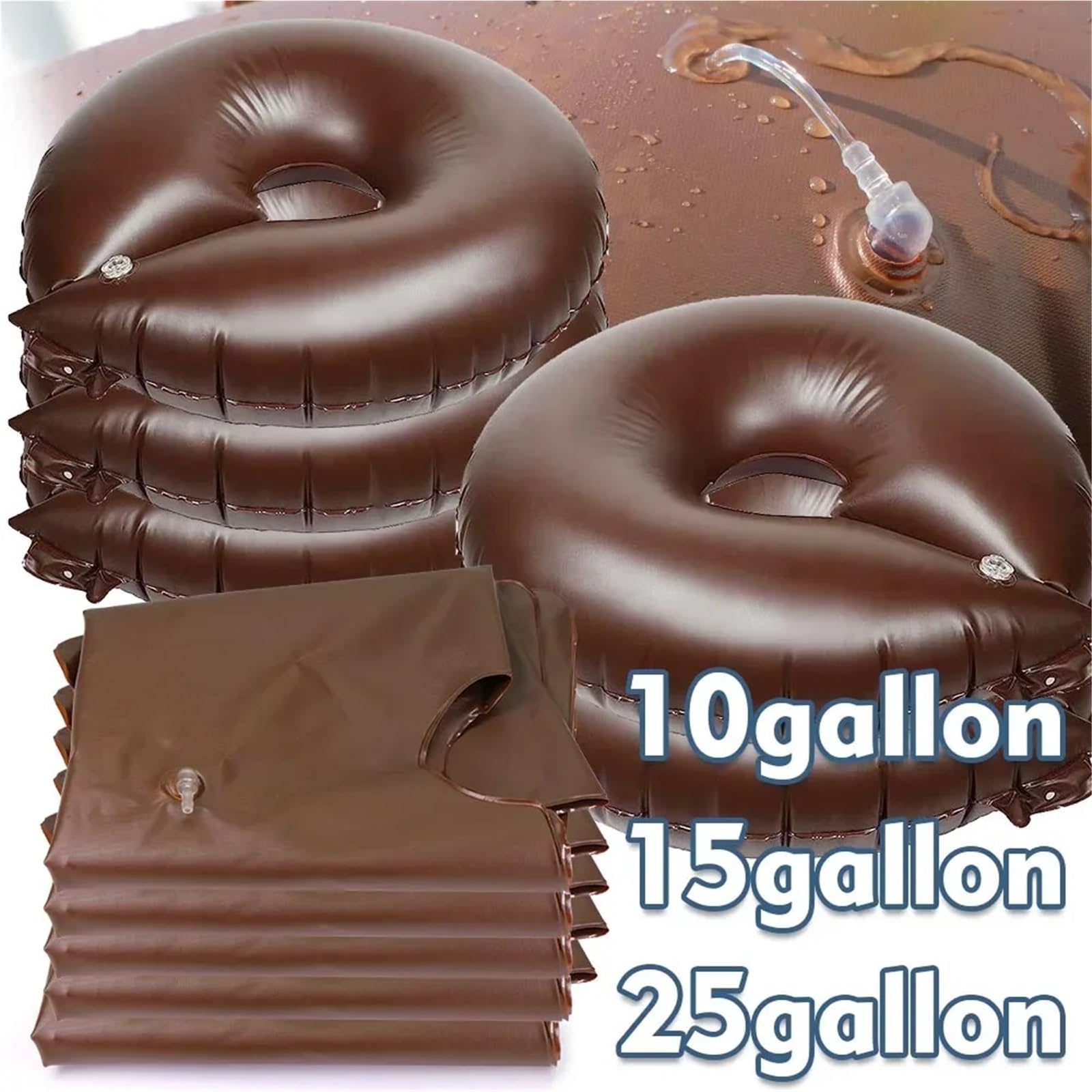 Worek na drzewo z PVC do nawadniania, Worek do podlewania drzew 10/15/25 galonów, samonawadniający worek nawadniania kropelkowego o powolnym uwalnianiu(15 Gallon)