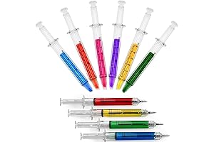 Bestgrew® Syringe Pen and Highlighter Gift Set: Gifts for Graduate Students with 10 Pcs