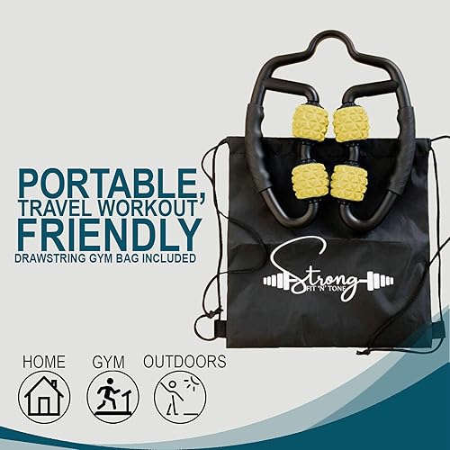 Miniatura 3 de Rodillo muscular para músculos, tejido profundo, bolsa de gimnasio con cordón Herramienta de masaje miofascial removedor de celulitis - Masajeador