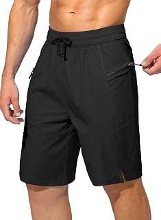 GGradual Men's Quick Dry Board Shorts Swim Trunks with Zipper Pockets, No Mesh Liner, UPF 50+ Beach Bathing Suits