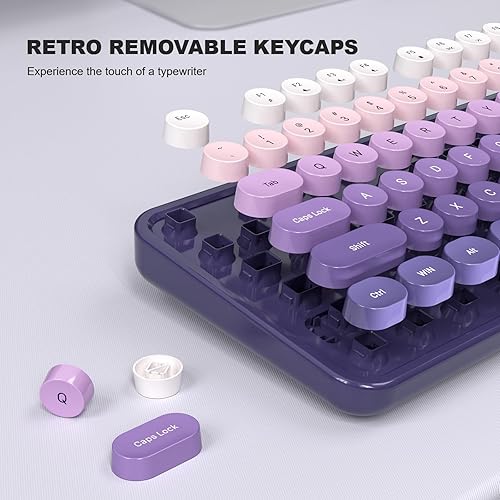 Miniatura 5 de Teclado con cable, teclados de máquina de escribir de tamaño completo, teclado de oficina USB Plug and Play con teclado numérico, indicadores de