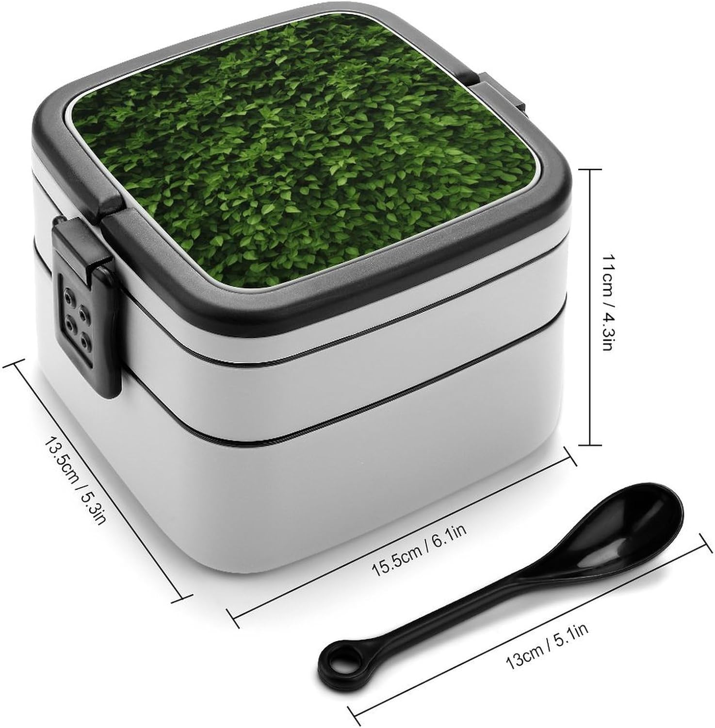 Hedge Bento Box Sealed Leakproof Double Layer Lunch Box Portable Bento Boxes With Handle For Office Camping Travel