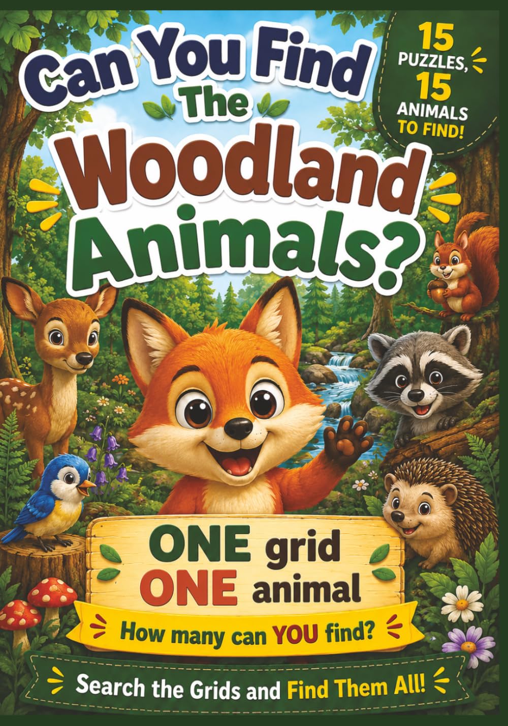 Can You Find the Woodland Animals?: A Fun Search and Find Colouring Activity Book for Kids Ages 4–8