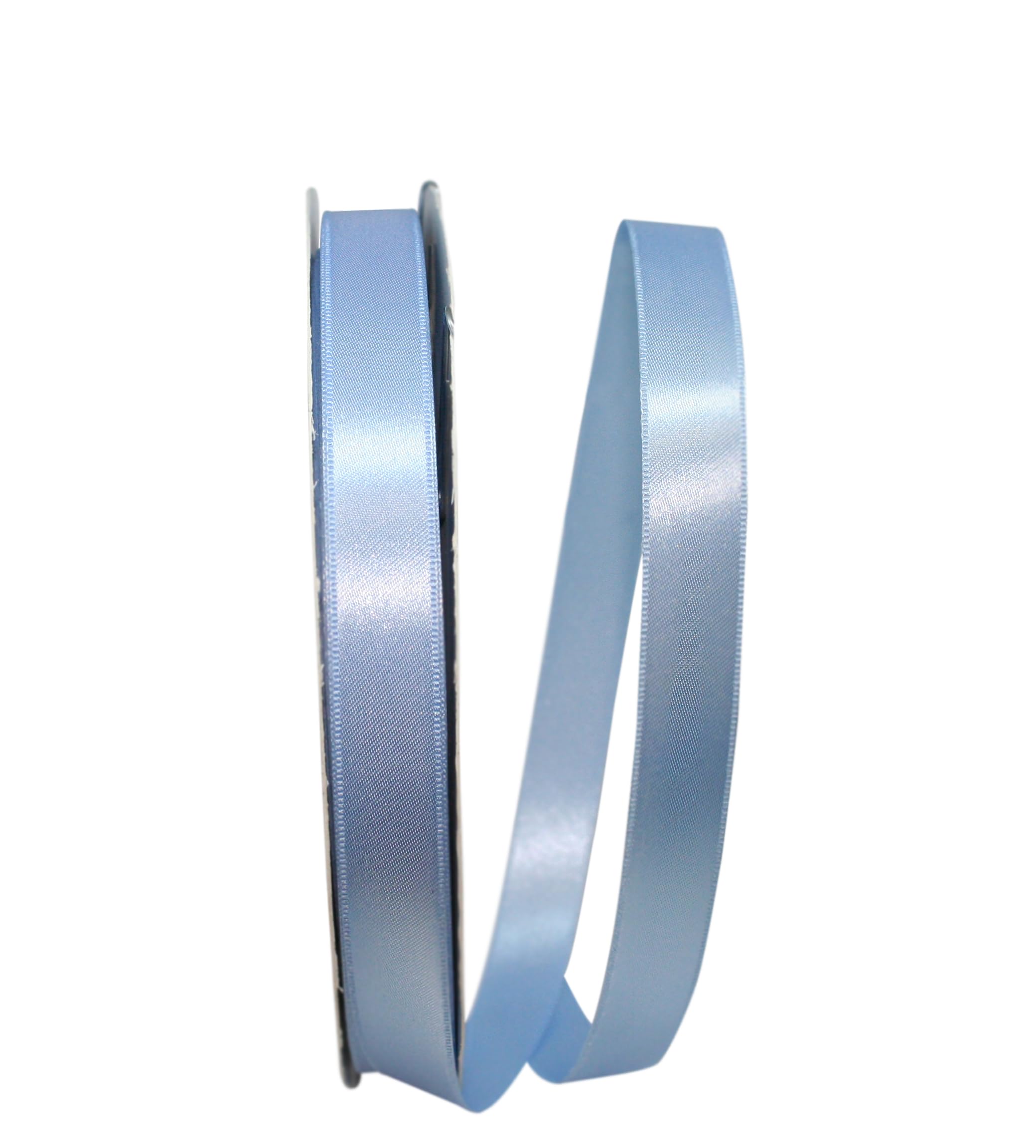 Reliant Ribbon Double Face Satin Allure Dfs Ribbon, 5/8 Inch X 100 Yards, Light Blue