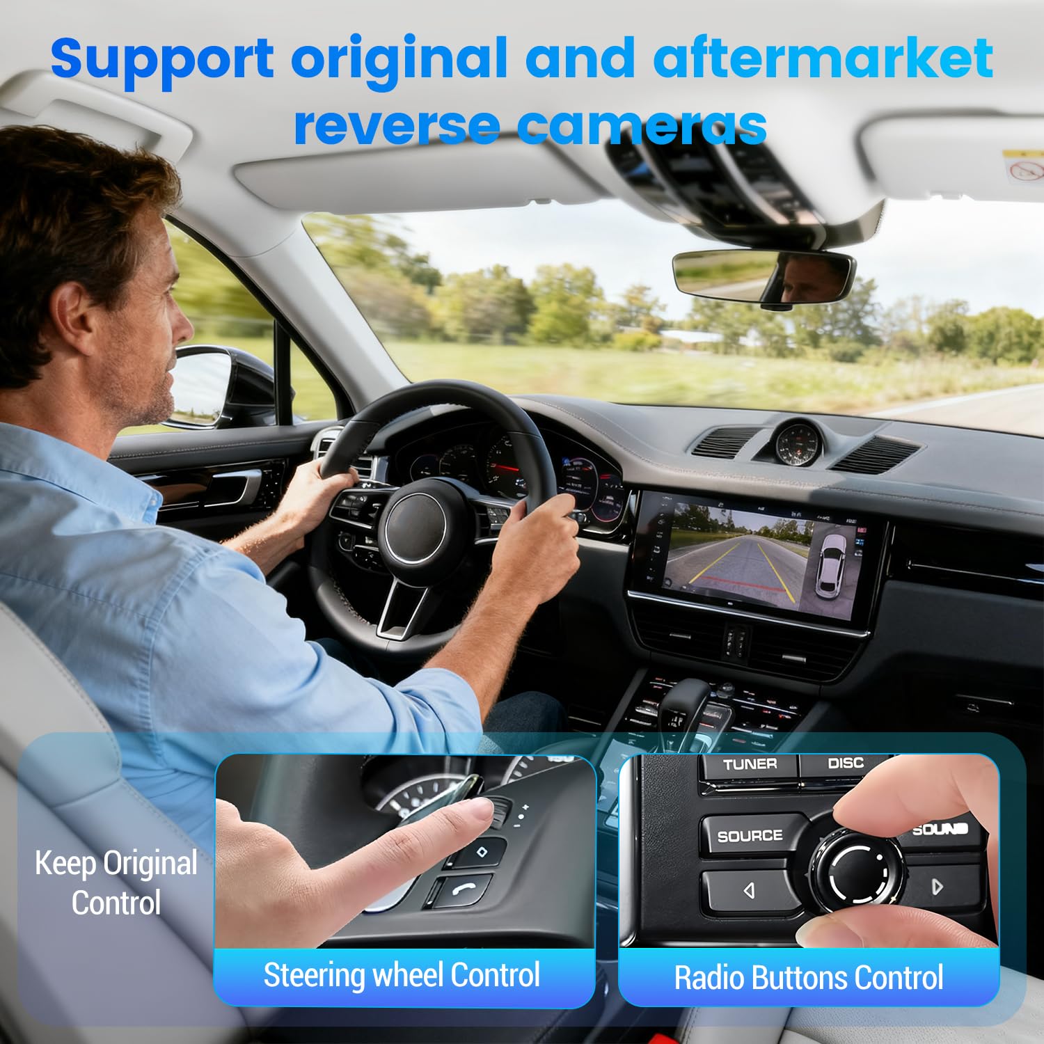 HMYC Module CarPlay sans Fil et Android Auto PCM 3.1 pour Porsche Panamera, Cayenne, Macan, Cayman, Boxster, 911, 718, Compatible avec caméra de recul, MirrorLink et Commandes d’Origine du véhicule