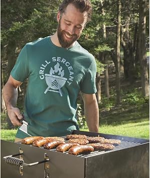 Guide Gear Heavy-Duty Park-Style Charcoal BBQ Grill for Camping, Outdoor Cooking, Backyard, Patio, Camp Grilling Barbecues, 20.5 x 20.5 x 8.25h.