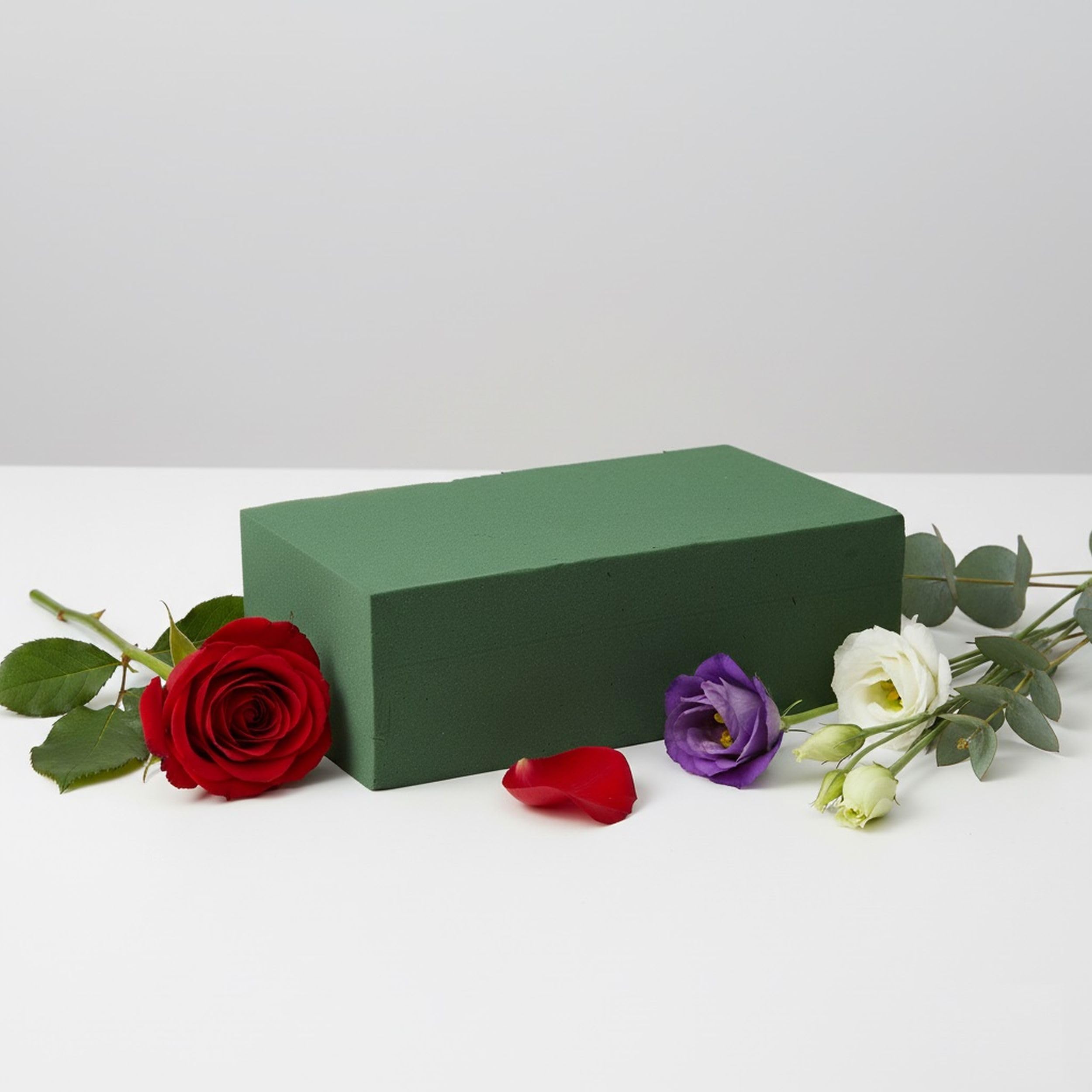 Ambassador Green Wet Floral Foam Brick - Florist Foam - Ideal For Fresh Floral Crafts Flower Arranging 23cm 11cm x 8cm