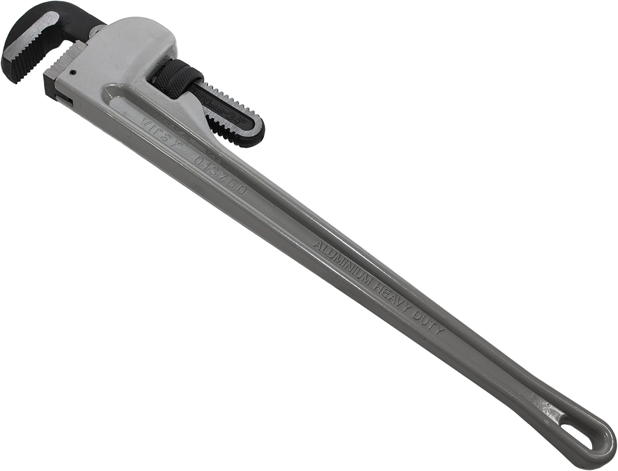 Virax VX013760 24-Inch VIRAGRIP Light Alloy Pipe Wrench, 3-Inch Capacity, Gray/Black