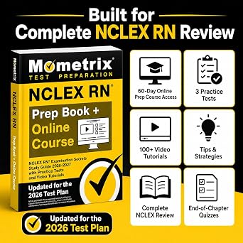 NCLEX RN Prep Book + Online Course - NCLEX RN Examination Secrets Study Guide 2026-2027 with Practice Tests and Video Tutorials: [9th Edition]