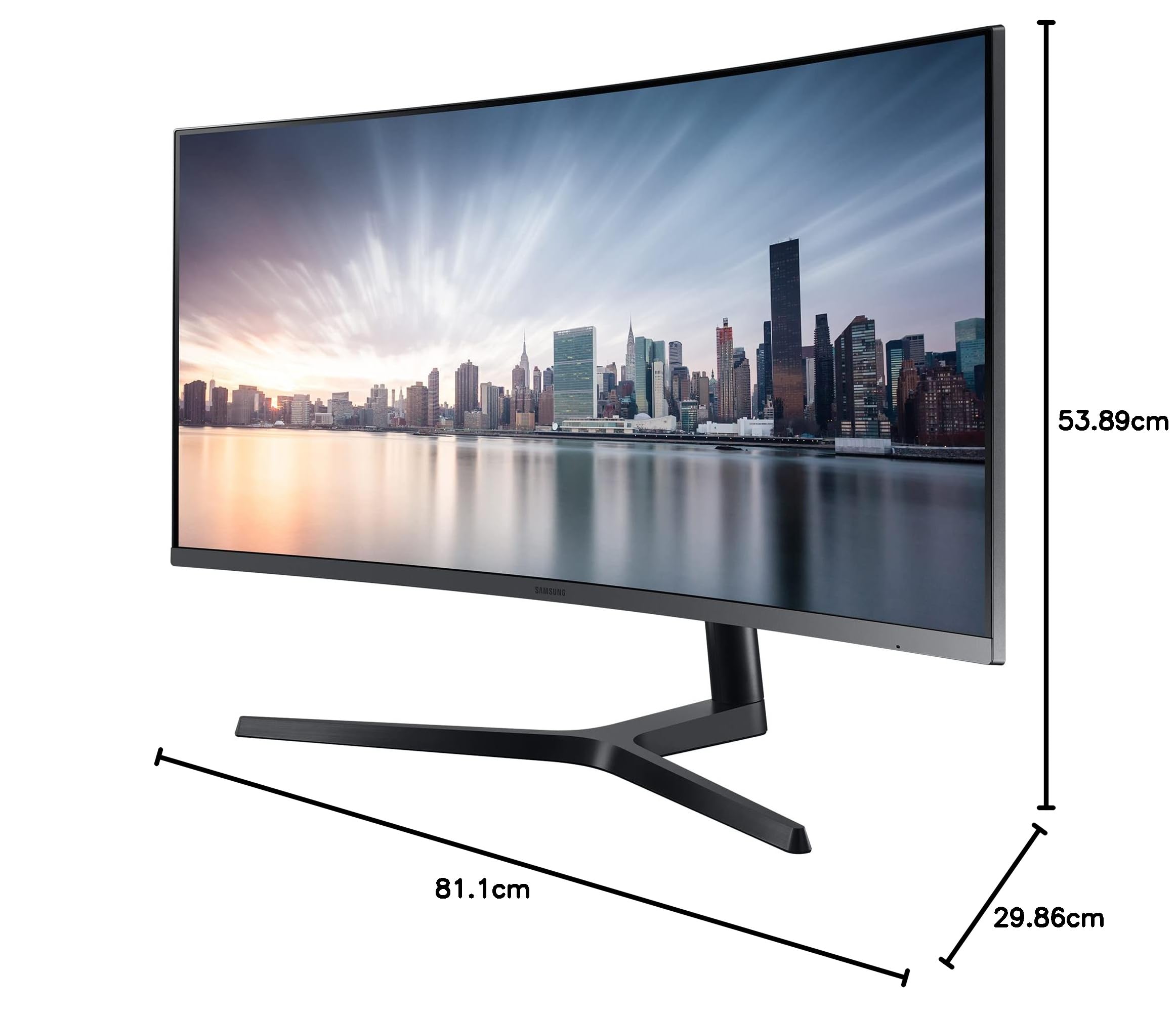 Samsung Monitor LC34H890WGRXEN, Monitor Professionale Curvo 34'' 21:9, UWQHD, 3440 x 1440, Quantum DOT, 100 Hz, 4 ms, 1 USB-C, 1 DP, 1 HDMI, Regolabile in Altezza, Argento Scuro, VESA