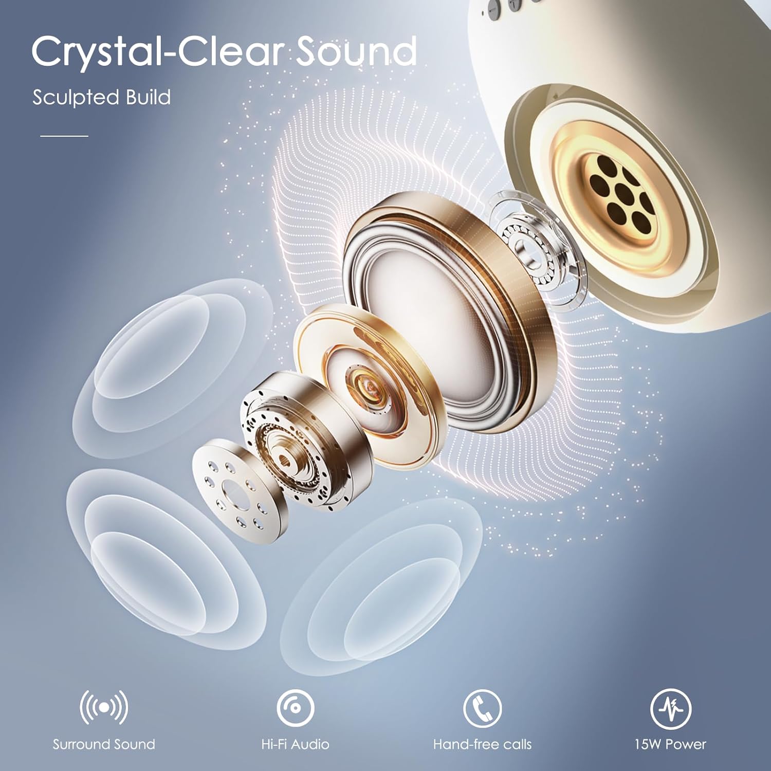 Karaoke Machine for Adults Kids, Mini Portable Bluetooth Speaker with 2 Wireless Microphone LED Lights, Supports USB/TF/AUX，Karaoke Toys for Family Party, Birthday Gift for Party - Image 4