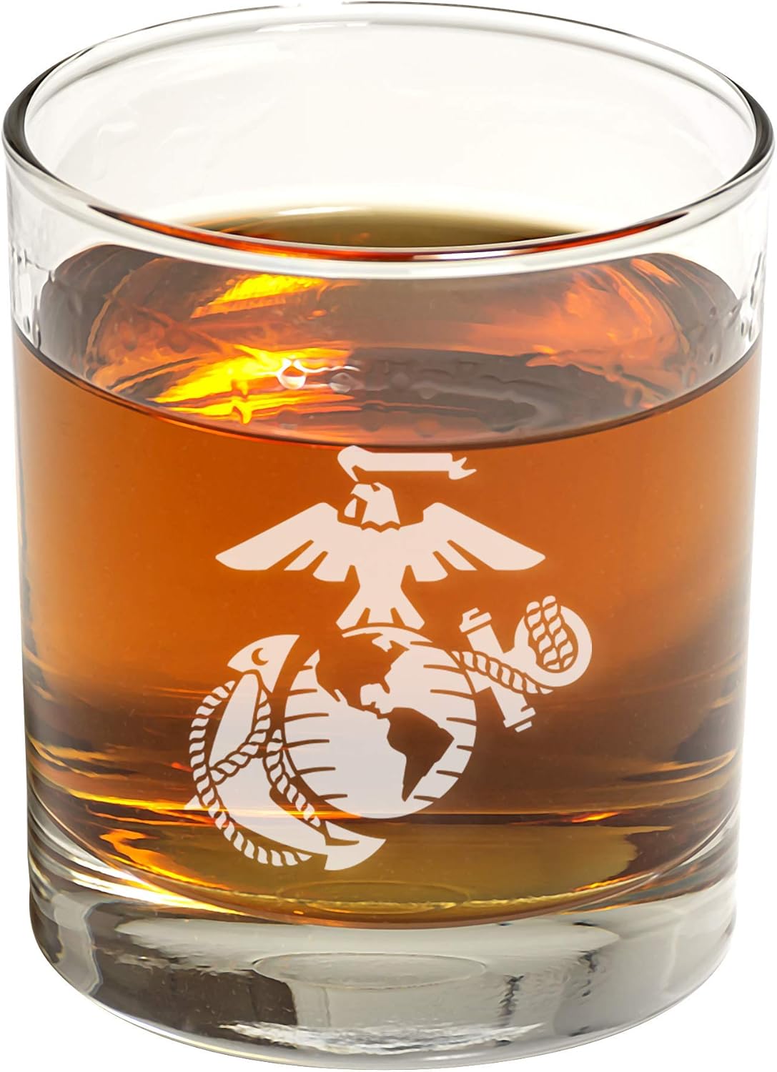 US Marine Corps Whiskey Glass (Set of Two) Marine Corps Engraved