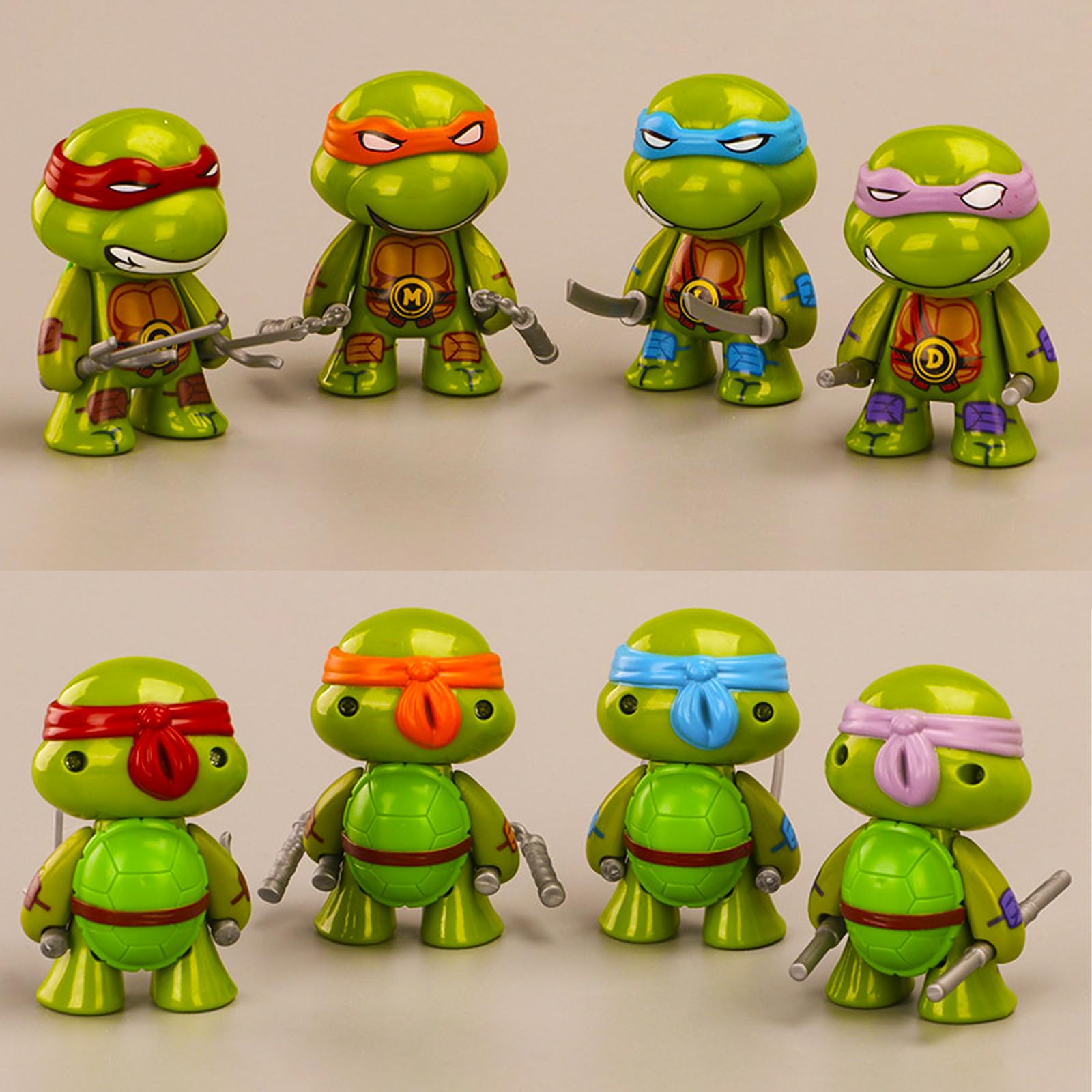 4 PCS Turtles Toys - TMNT Action Figures - Turtles Toy Set - Cake Toppers-Ornaments 2.75inch Ages 3+ - Image 4