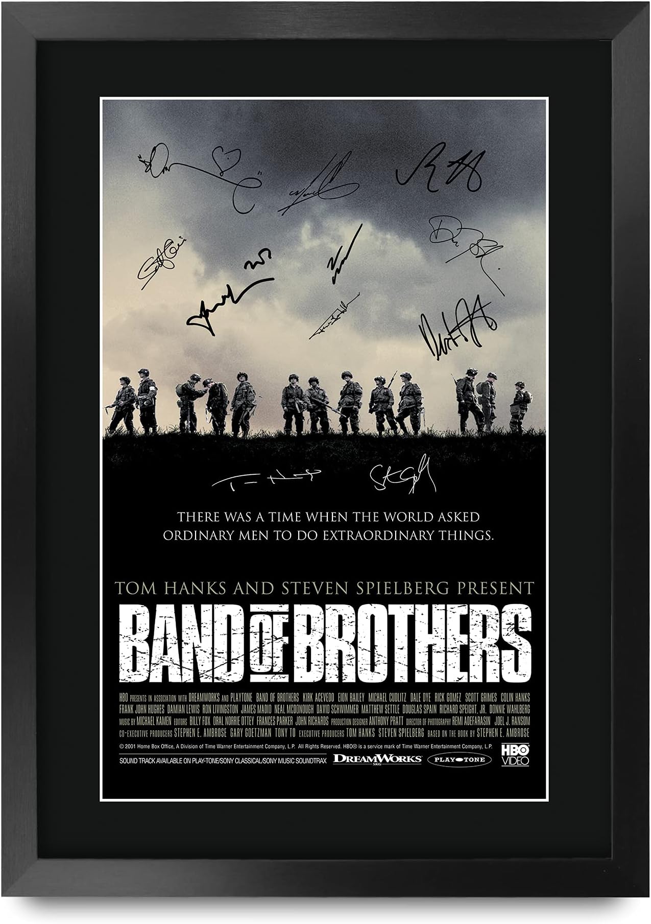 HWC Trading A3 FR Band of Brothers Damian Lewis Gifts Printed Signed Autograph Picture for TV Memorabilia Fans - A3 Framed