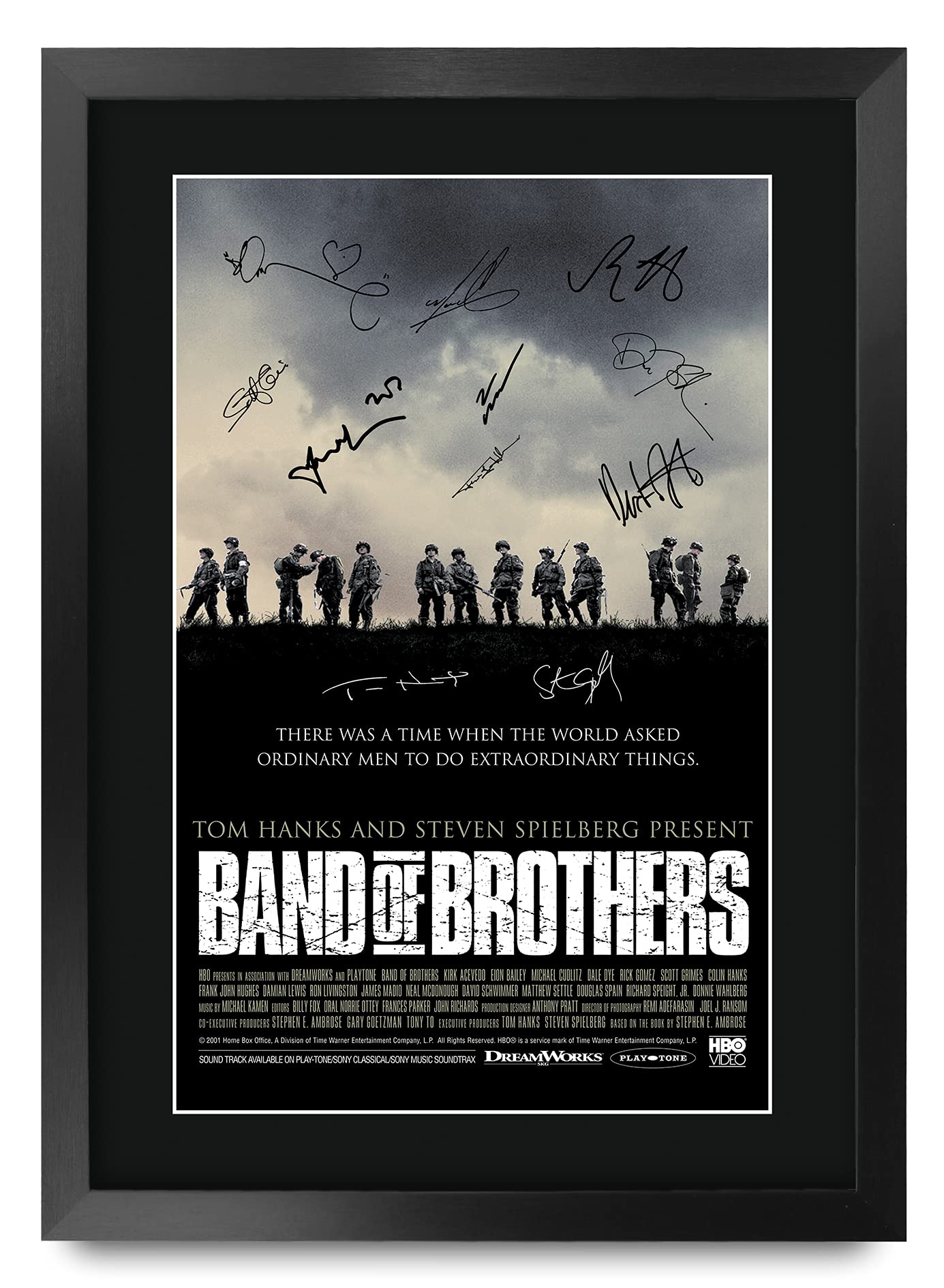 HWC TradingA3 FR Band of Brothers Damian Lewis Gifts Printed Signed Autograph Picture for TV Memorabilia Fans - A3 Framed