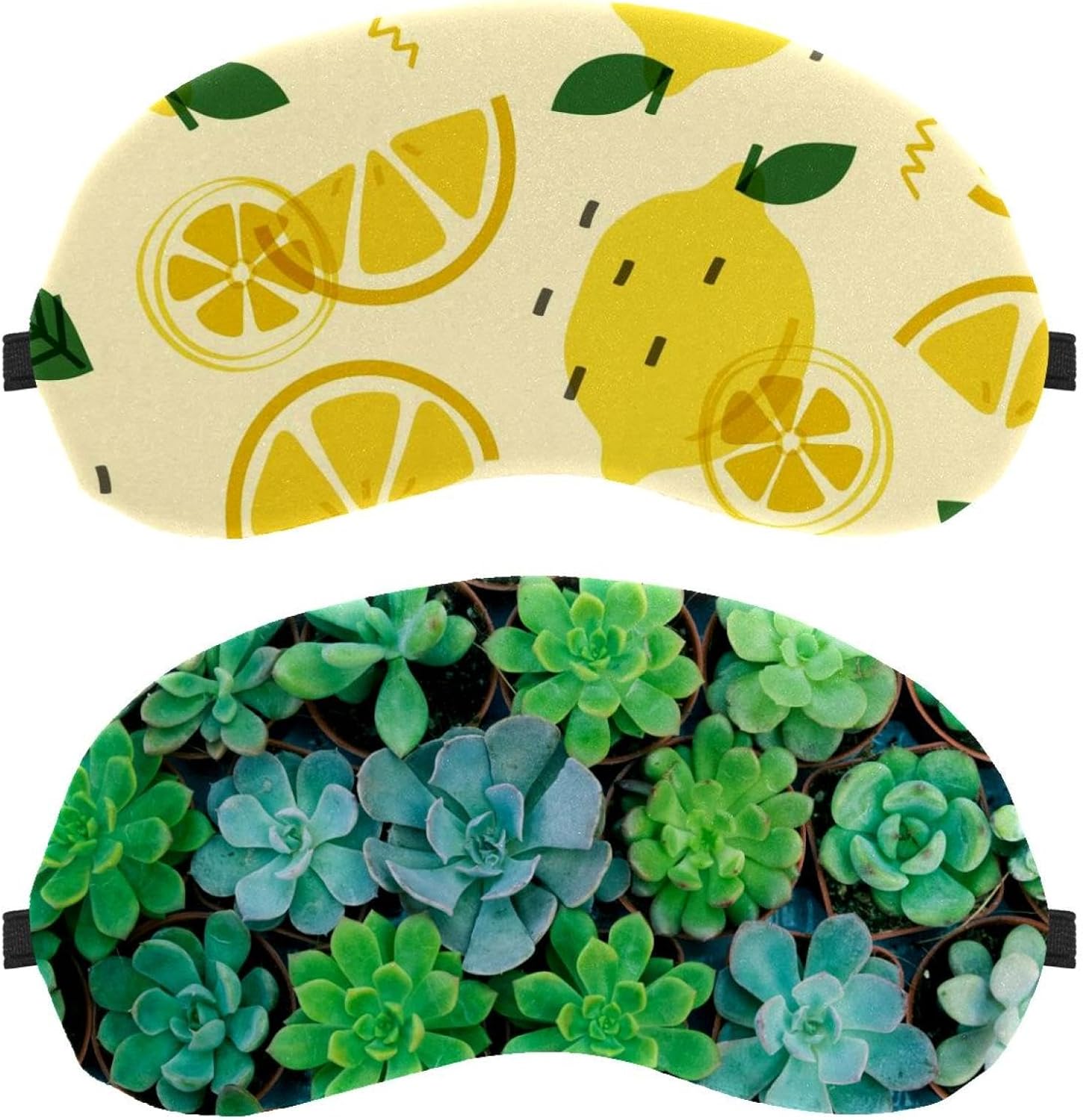 Confezione da 2 mascherine per dormire sul fianco, maschere per dormire, piante grasse che bloccano la luce, copertura morbida per gli occhi, per viaggi, pisolini, aerei