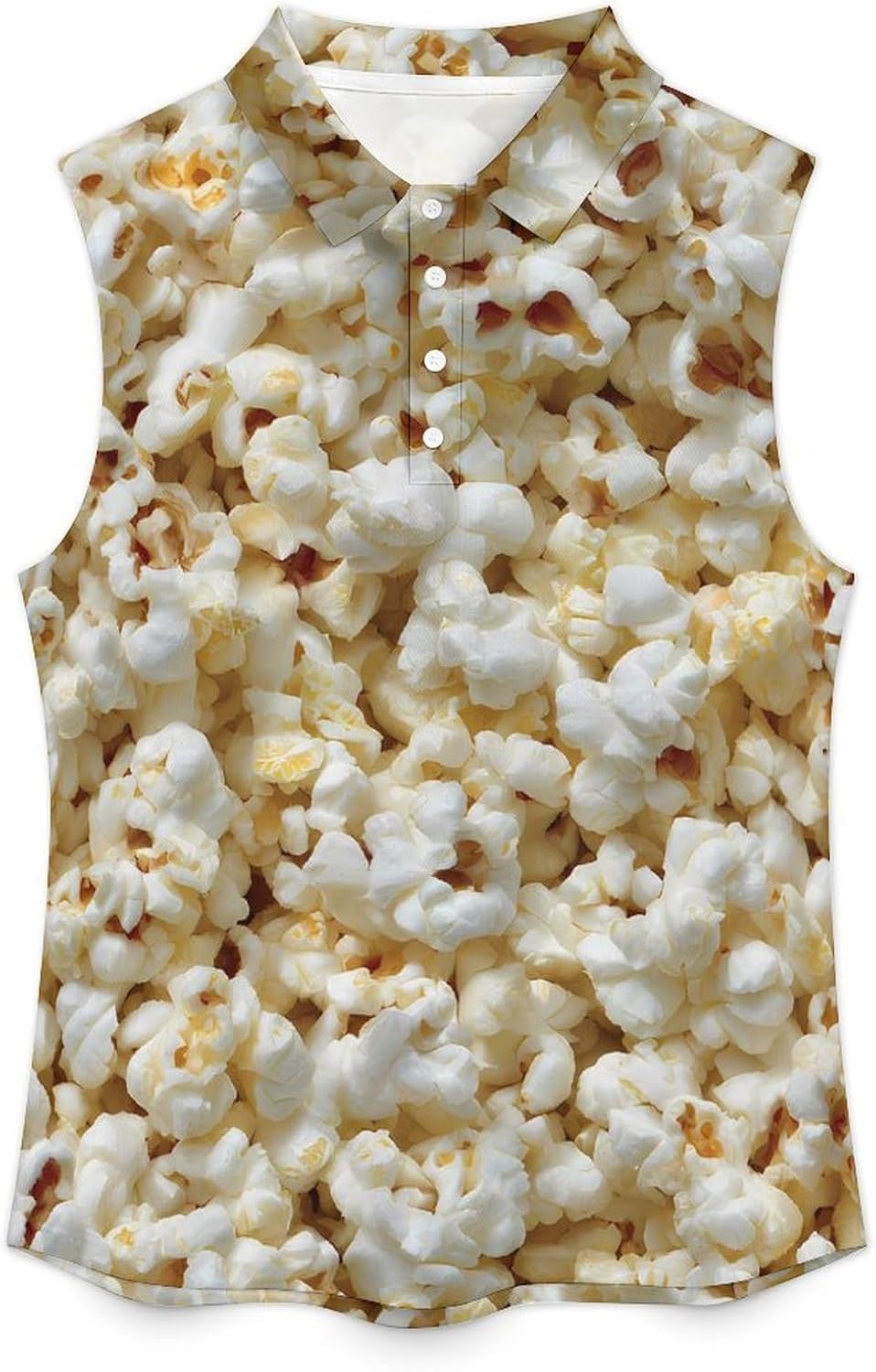 Popcorn Kernels Women Sleeveless Collared Golf Polo Shirt | V Neck Tank Top,Breathable Tennis Shirts