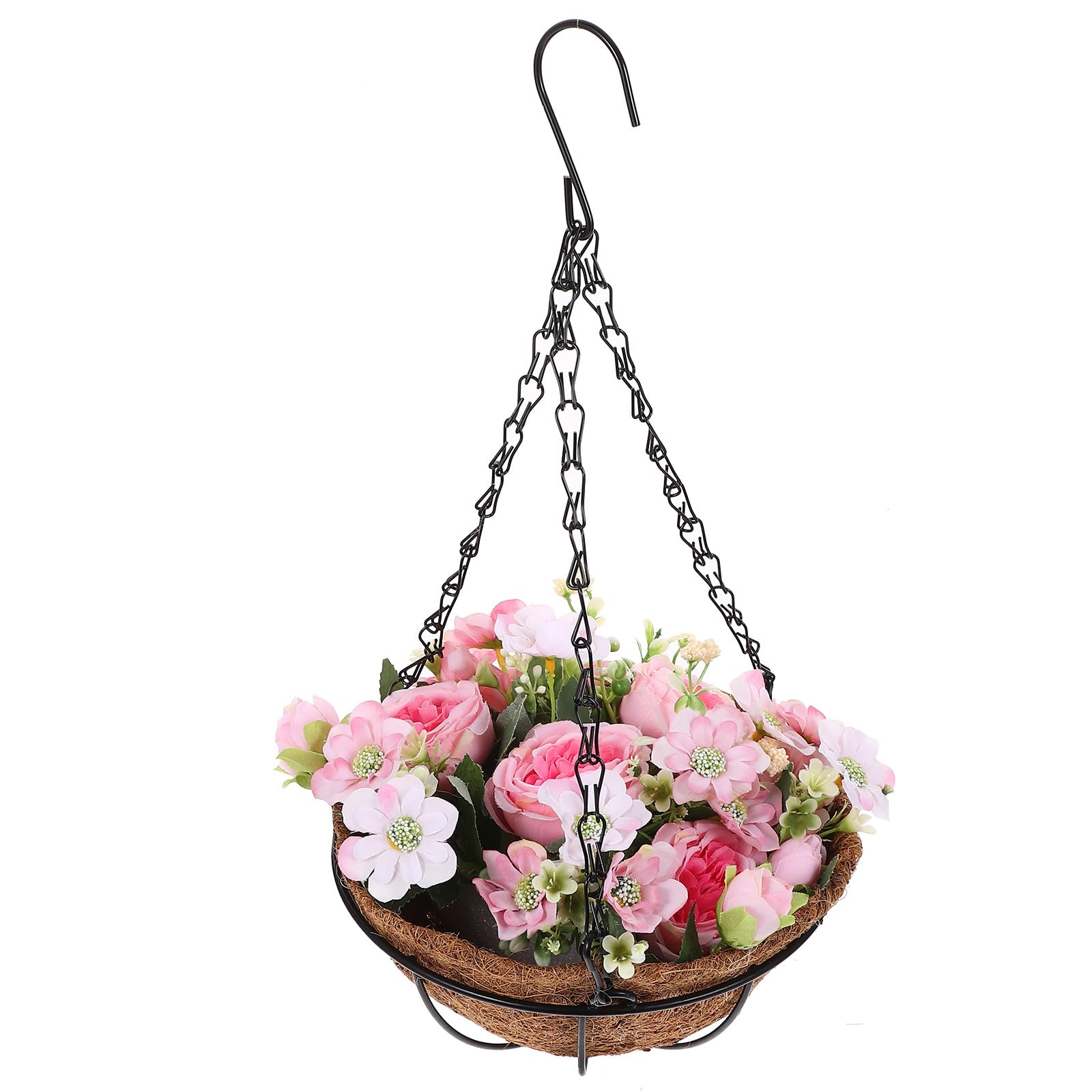 Cesta de peonías artificiales rosa para decorar el salón y crear un ambiente romántico