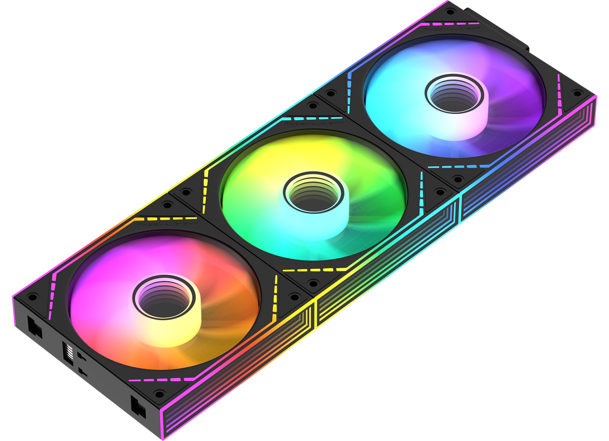 THERMALRIGHT TL-M12QR-S X3 120 mm Ventilador para carcasa de PC, aspas invertidas, 1500 rpm, ARGB Daisy-Chain, iluminación espejo Infinity, paquete de 3 unidades