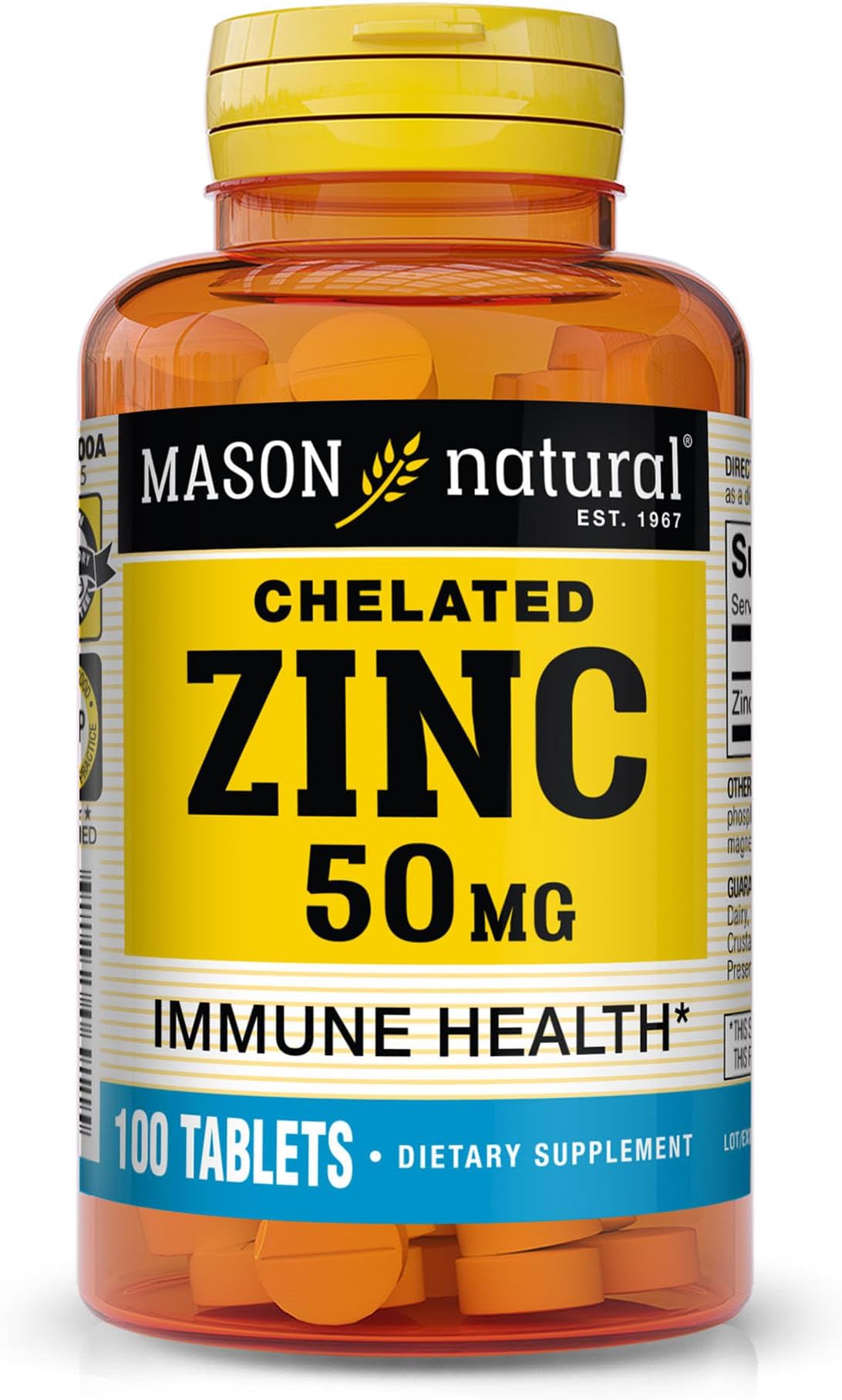 Mason Natural Zinc Tablets (50mg, 100 Pieces)