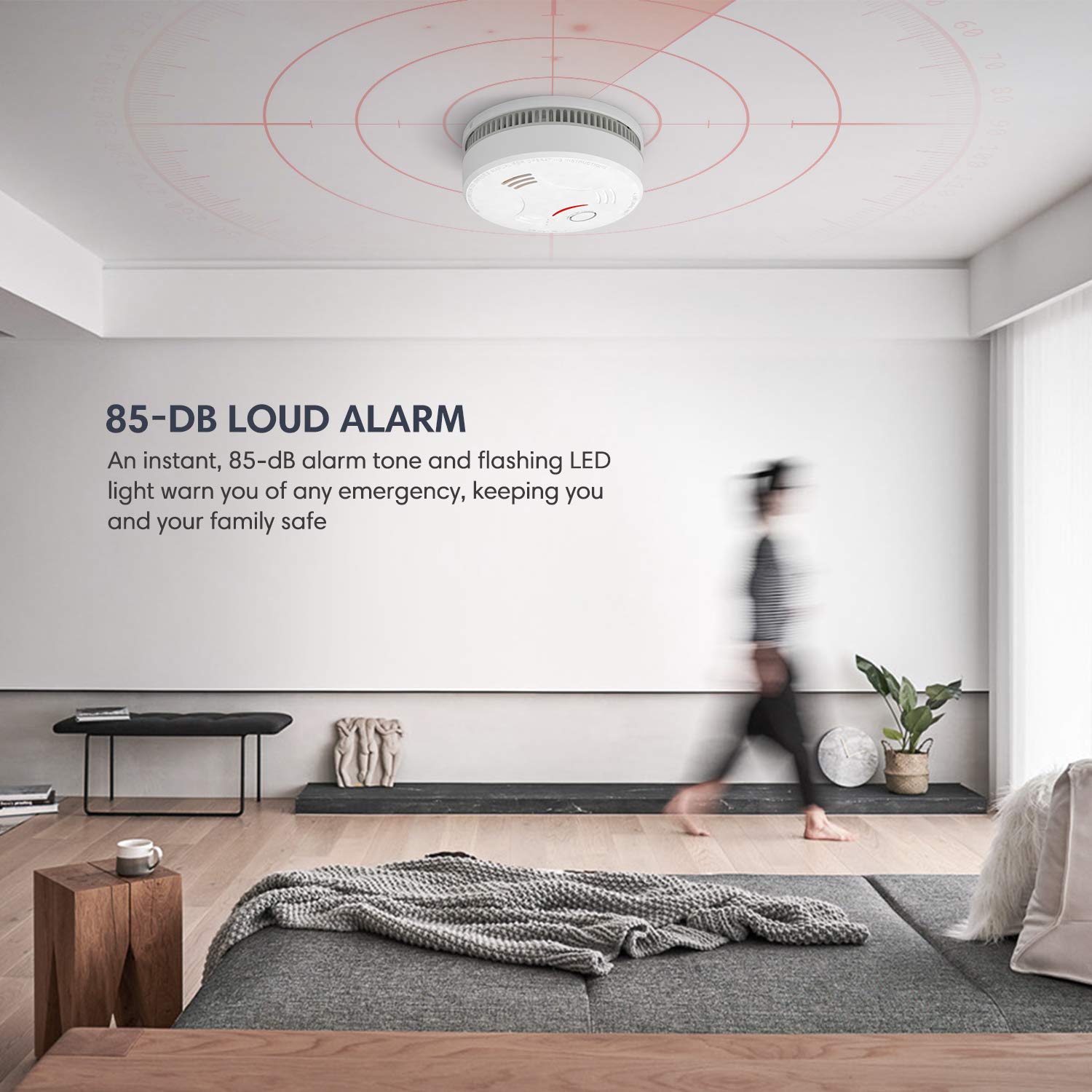 Buy Smoke Alarm, AVANTEK 10Year Battery Smoke Alarm, Photoelectric