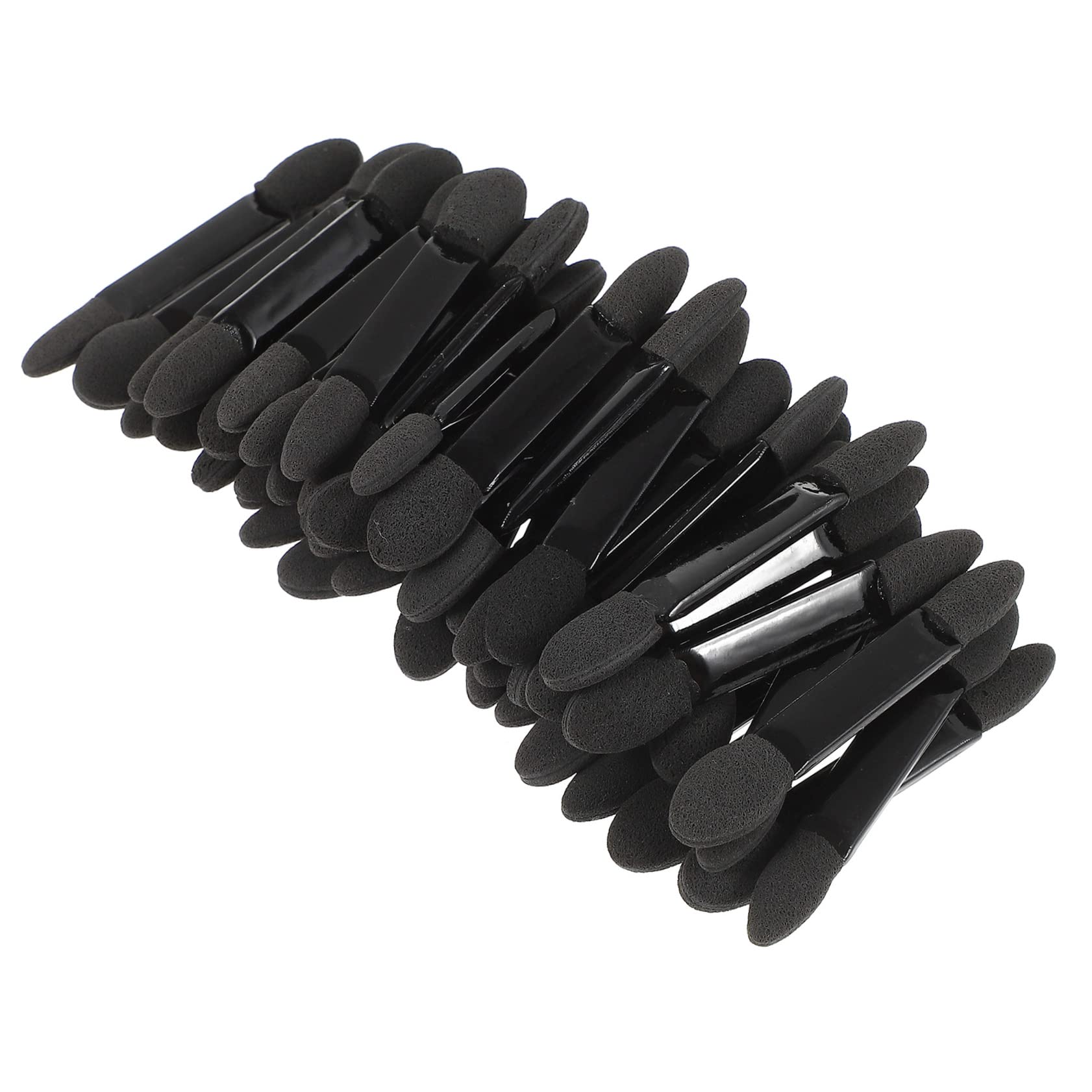 FOMIYES 50-piece Makeup Sponge Brush Set Eyeshadow Brush Kit Double-ended Applicator Ideal for Daily Use Travel