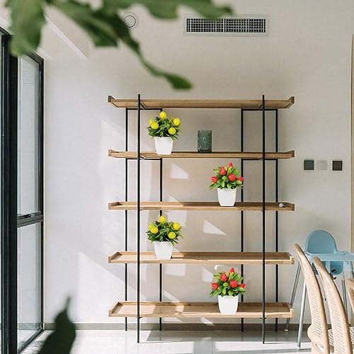 Miniatura 6 de 4 Fake Potted Plants Small Artificial Fruit Plants with Pots Lemon 2pcs Strawberry 2pcs Potted Plants for Indoor Decor Outdoor Garden Decorations