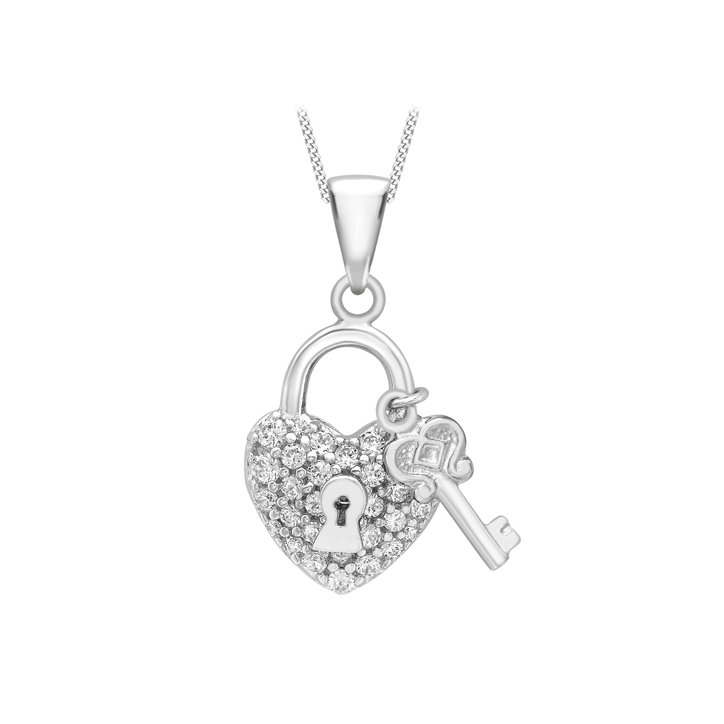 CARISSIMA Gold Collar de mujer con oro blanco de 9 quilates (375/1000), circonita, 46 cm