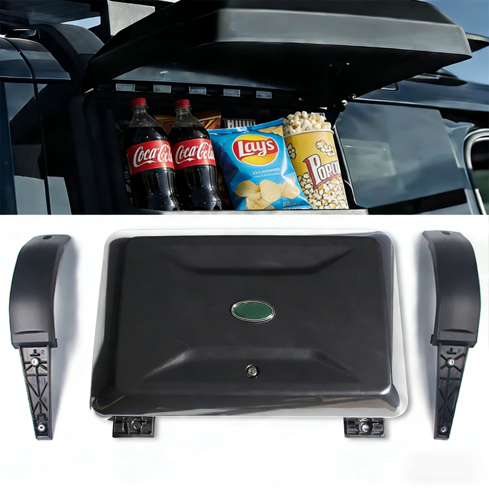 COOLAUTO Exterior Mounted Gear Carrier Side Toolbox Storage Box with Lock fits for Land Rover Defender 110 2020-2025, Carpathian Grey