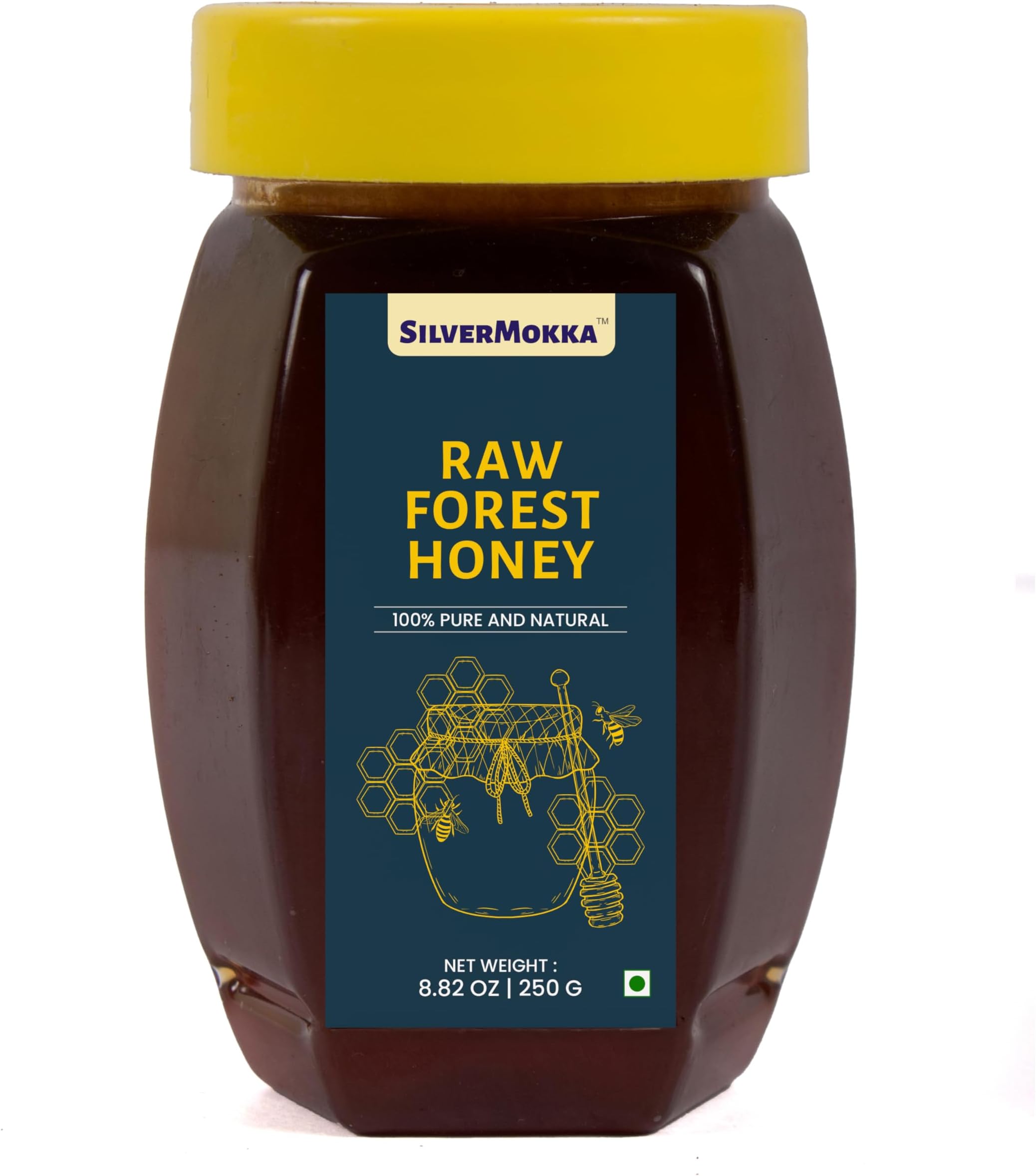 SilverMokka Raw Forest Honey | Pure & Natural Estate | Authentic Coorg Honey from Kodagu, Karnataka | Unprocessed, Healthy, Nutrient-Rich Honey (250g)