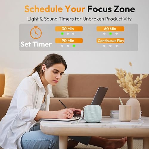 Miniatura 7 de Máquina de sonido portátil para viajes, máquina de sonido de ruido blanco para dormir, mini máquina de ruido de 52 horas de duración con 21 sonidos