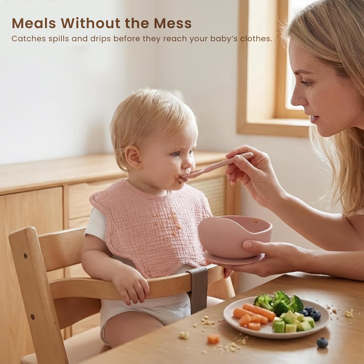 Konssy Muslin Baby Bibs 100% Cotton Absorbent Bandana Drool Bibs for Teething and Drooling, 6-Pack for Baby Boys & Girls - Image 3