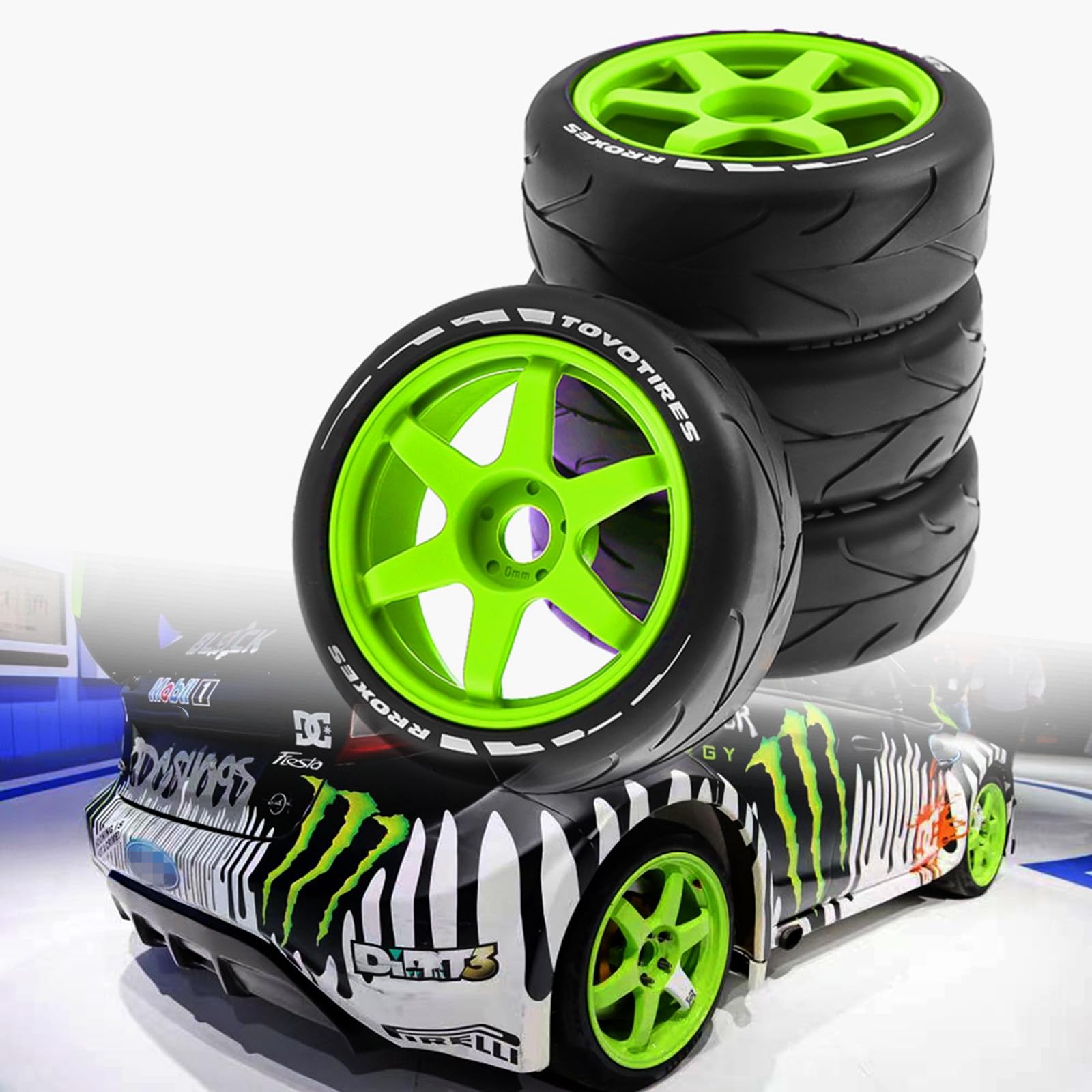 Amazon | Chanmoo 1/8 RC オンロードタイヤとハードプラスチック