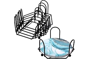 6-Pack Metal Coasters Holder for 4-Inch Coasters
