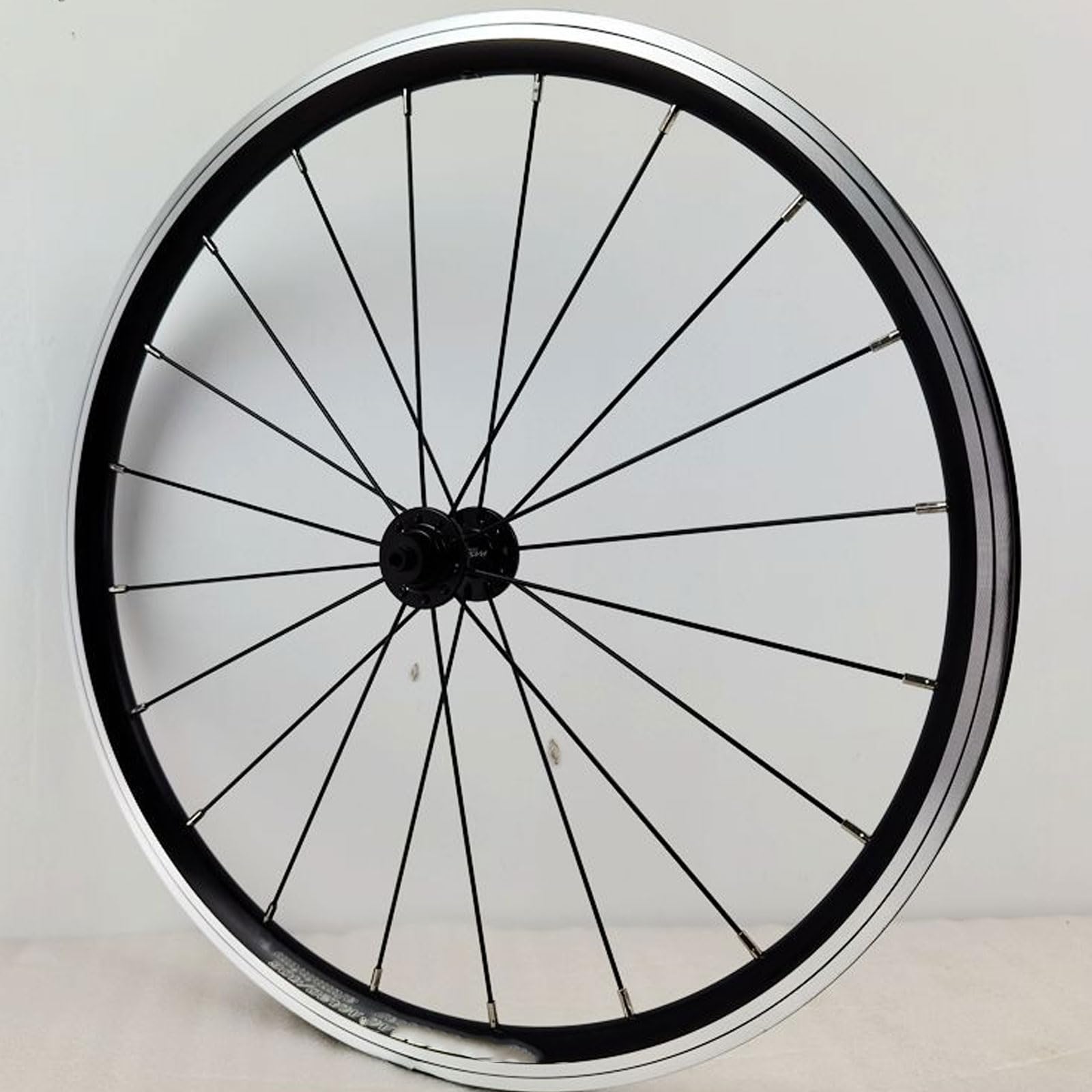 YLME Juego de Ruedas para Bicicletas Plegables, 406/451, Delanteras 74 mm, traseras 130 mm, llanta de aleación de 20 Pulgadas con Freno V-Brake de Doble Pared,406 Black,100/130