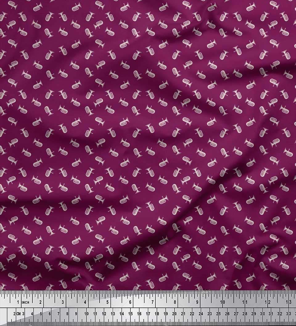 Soimoi Japan Crepe Satin Fabric Tuba Shirting Decor Fabric Printed metre 42 Inch Wide — image 1
