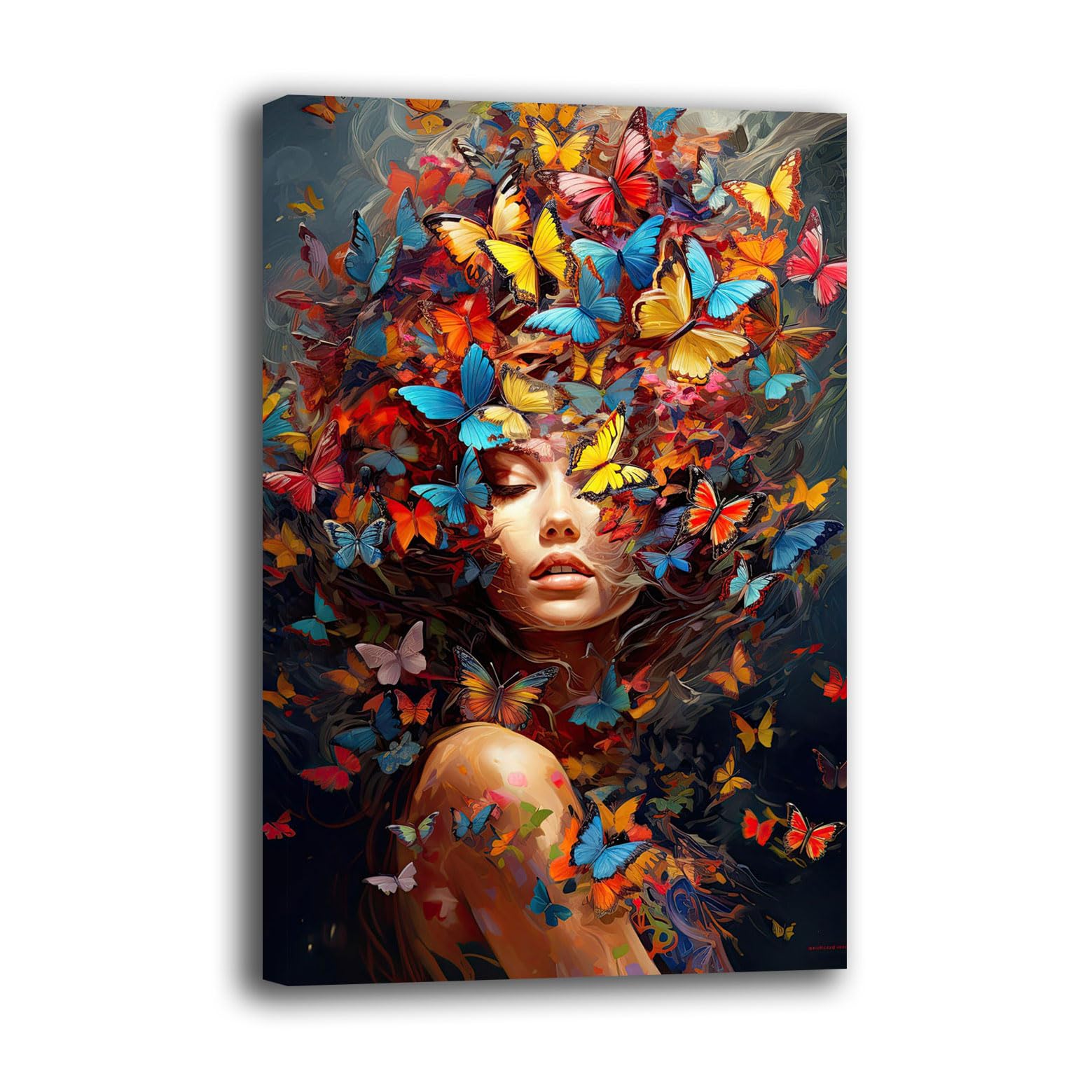 Printerland Quadro Moderno Verticale Donna Quadri moderni soggiorno da Parete XXL grande Stampa su tela Canvas Decorazione Murale muro Arredo Camera da letto Cucina (7, 70x100 cm)