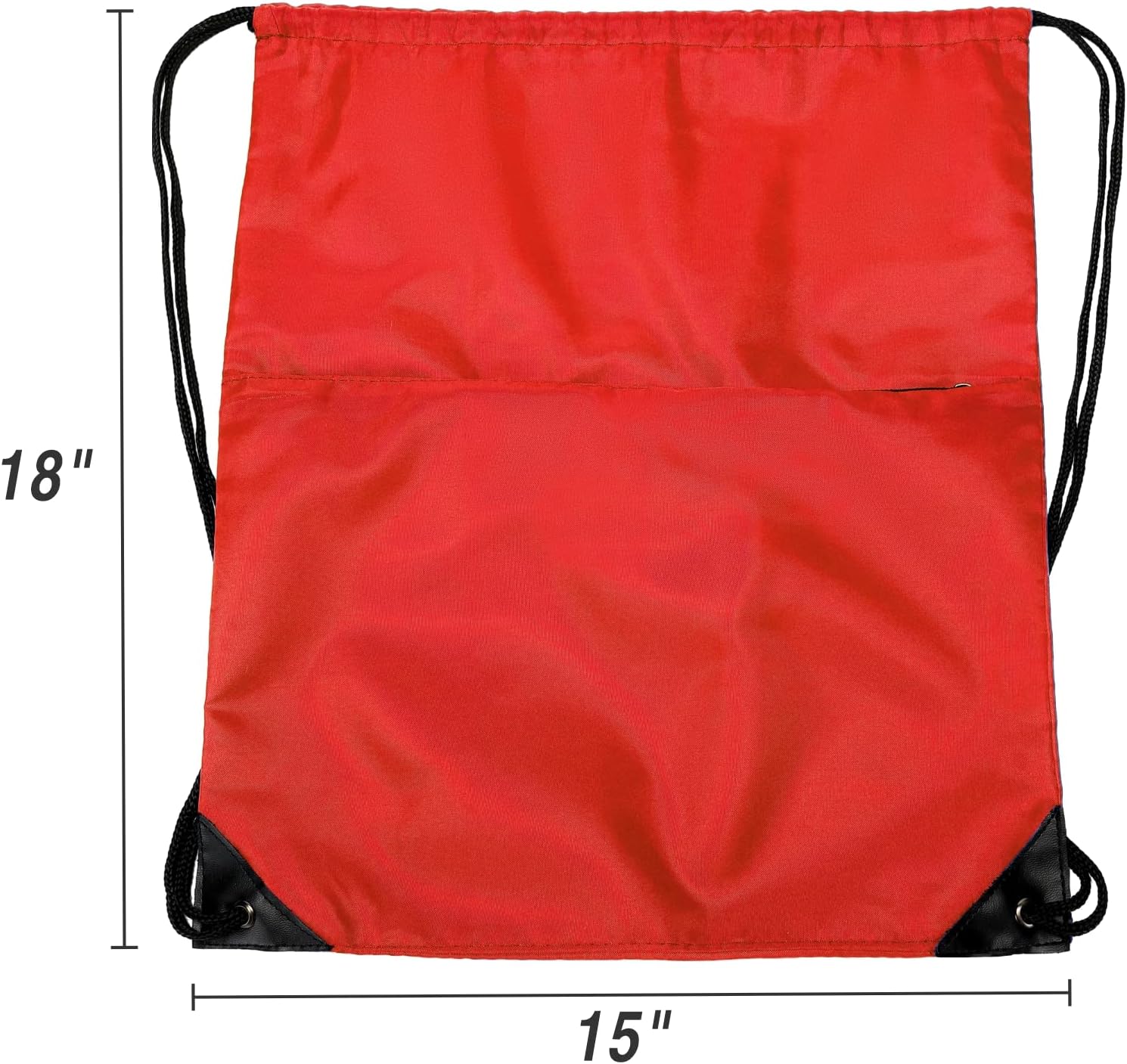Drawstring Backpack, AirBuyW 210D Nylon Foldable Sports Gym Drawstring Tote Bag pack Sack W Zipper Side Pocket For Men Women Red : Clothing, Shoes & Jewelry