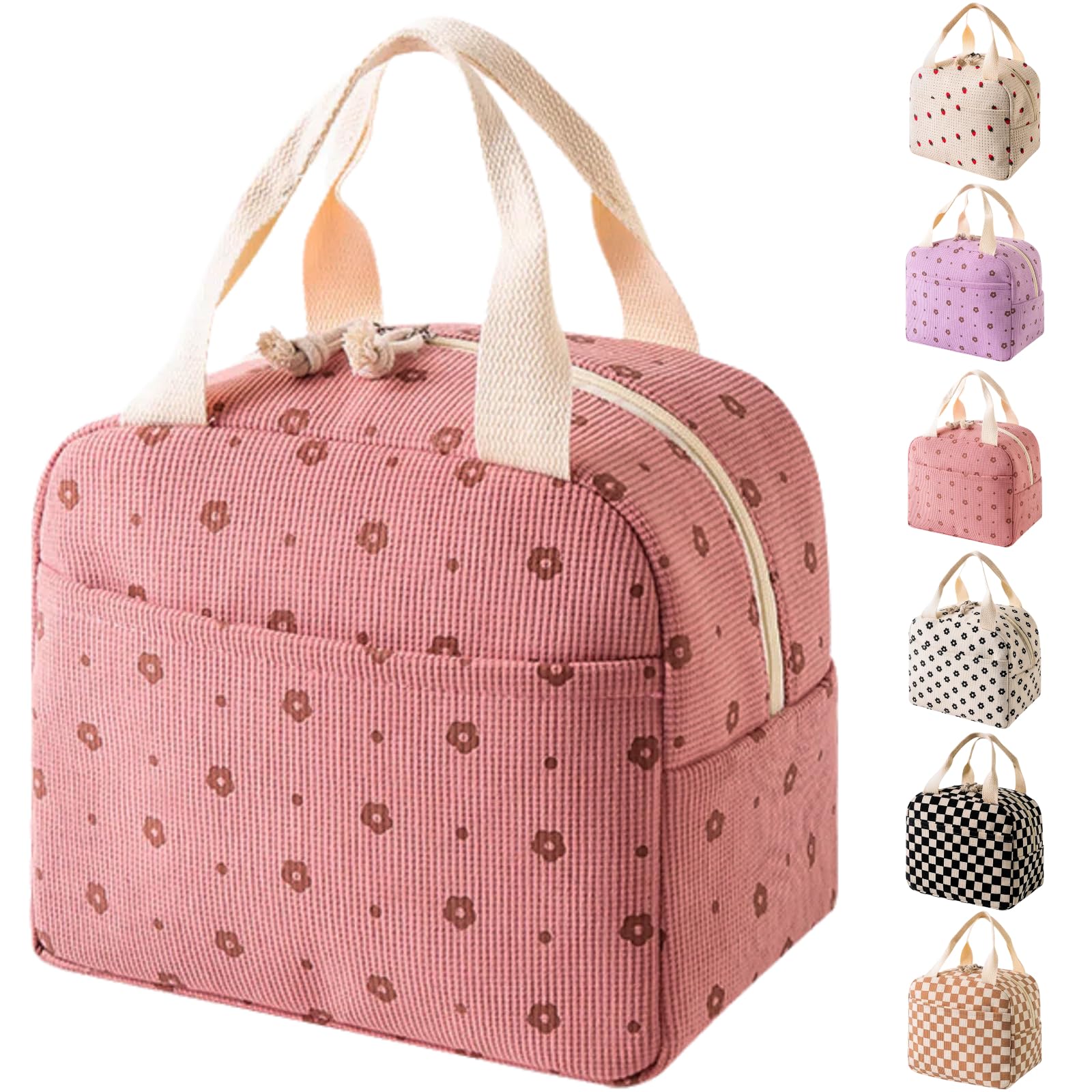 Borsa per il pranzo portatile con motivo asparagi, borsa termica per il pranzo, borsa da viaggio, staccabile, per donne e uomini