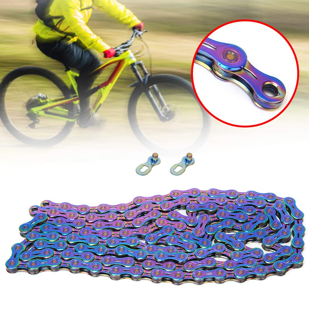 Łańcuch Rowerowy o Zmiennej Prędkości, łańcuch Rowerowy, Stalowy Prędkości z powłoką Azotku Tytanu, Idealny do Rowerów Górskich i Szosowych, 9 10 11 12 Opcji Półpusty 12 (półpusty