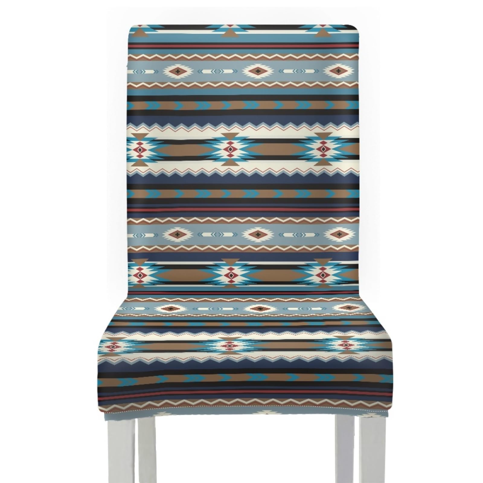Stuhlüberzieher Braun Beige Blau Stuhl Überzieher Stuhlhussen 6er Set | Spandex Stuhl Hussen Waschbar Abnehmbare Stretch Hussen für Stühle Langlebig Stuhlbezug Universal für Küche,Restaurant,Hotel