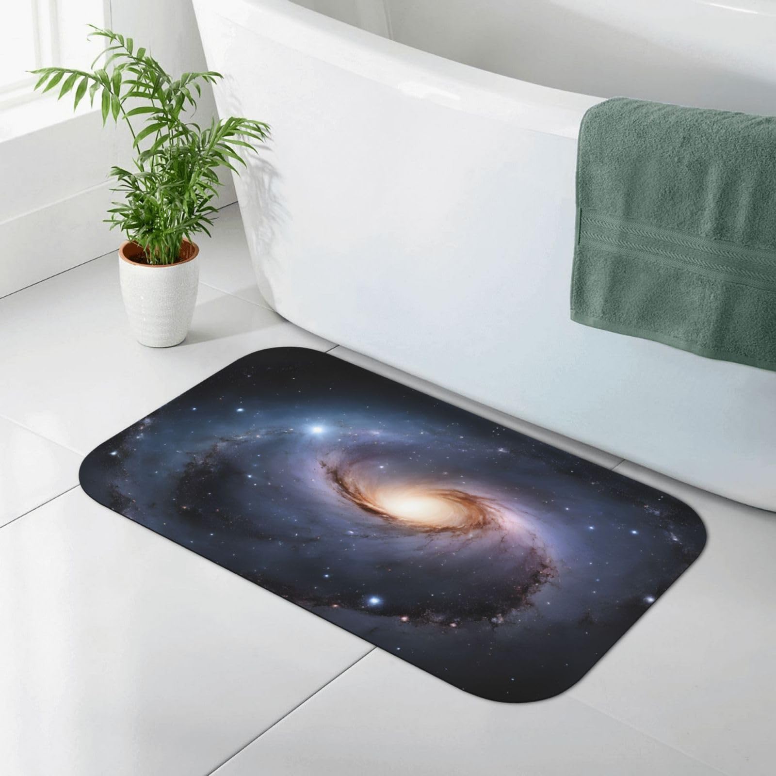 Tapis de bain anti-glissade absorbant en diatomée pour sol sec 80x50
